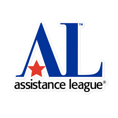 Assistance League Sticker in 5.5" x 5.5" inch size