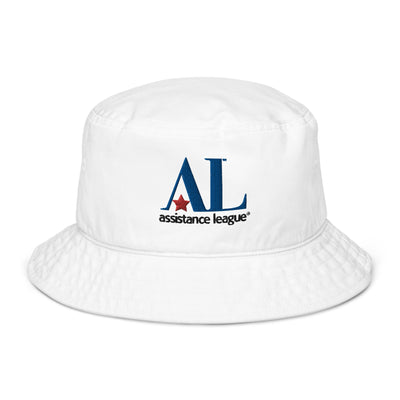 Assistance League Organic Bucket Hat in white