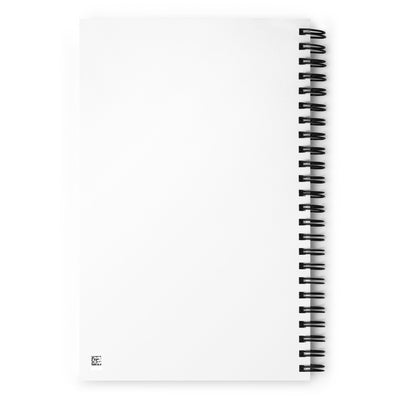 Chi Omega Repeat Spiral Notebook with repeat pattern in Chi O colors showing back coveer