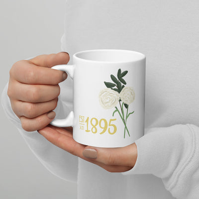 Chi Omega Double-Sided Mothers Day 11 oz Mug showing 1895 Design