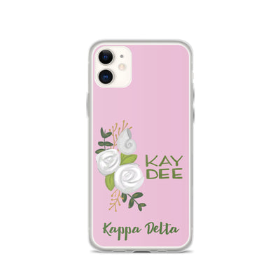 Kappa Delta Kay Dee White Rose Pink iPhone 11 Case
