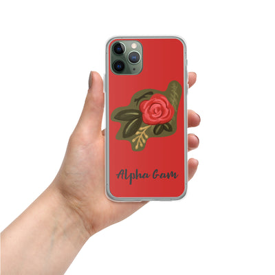 Alpha Gamma Delta Red Rose iPhone 11 Pro Case