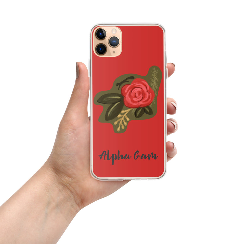 Alpha Gamma Delta Red Rose iPhone 11 Pro Max Case