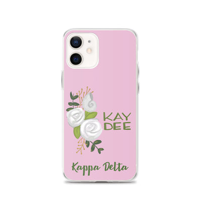 Kappa Delta Kay Dee White Rose Pink iPhone 12 Case
