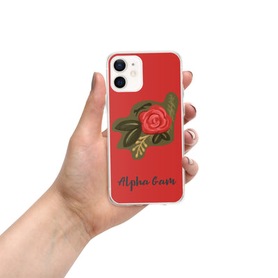 Alpha Gamma Delta Red Rose iPhone 12 mini Case