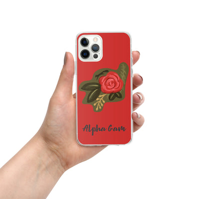 Alpha Gamma Delta Red Rose iPhone 12 Pro Case
