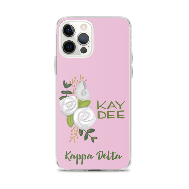 Kappa Delta Kay Dee White Rose Pink iPhone 12 Pro Max Case