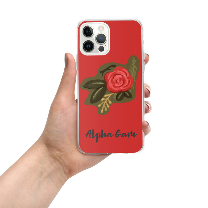 Alpha Gamma Delta Red Rose iPhone 12 Pro Max Case