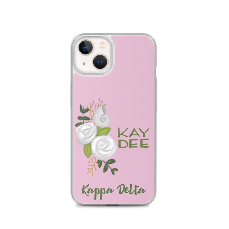 Kappa Delta Kay Dee White Rose Pink iPhone 13 Case