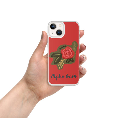 Alpha Gamma Delta Red Rose iPhone 13 mini Case
