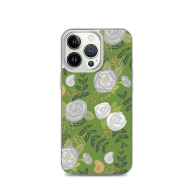 Kappa Delta Green Rose Floral Print iPhone 13 Pro Case