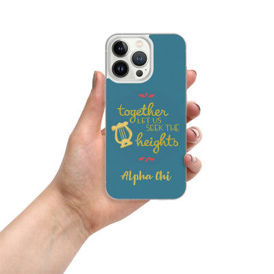 Alpha Chi Omega Motto Teal iPhone 13 Pro Case