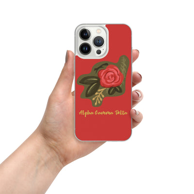 Alpha Gamma Delta Red Rose iPhone 13 Pro Case