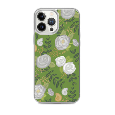 Kappa Delta Green Rose Floral Print iPhone 13 Pro Max Case