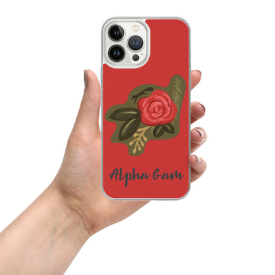 Alpha Gamma Delta Red Rose iPhone 13 Pro Max Case