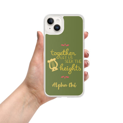 AXO Together Let Us Seek the Heights Motto Olive iPhone 14 Plus Case