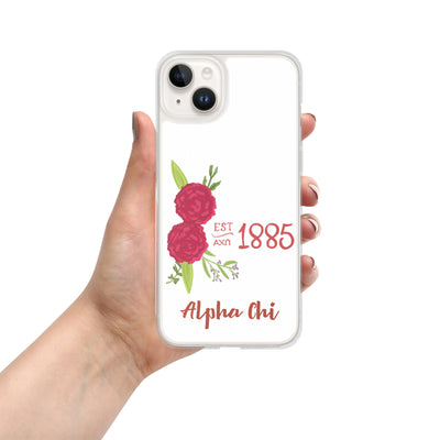 Alpha Chi Omega 1885 Founding Date White iPhone 14 Case