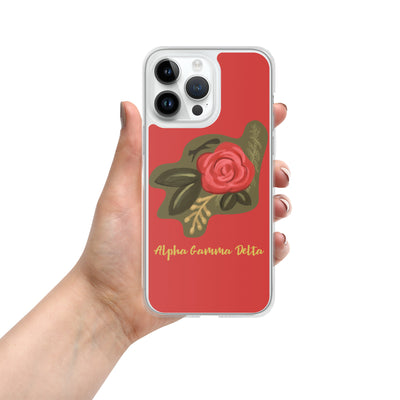 Alpha Gamma Delta Red Rose iPhone 14 Pro Max Case