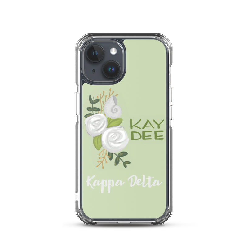 Kay Dee Rose Light Green iPhone 15 Case