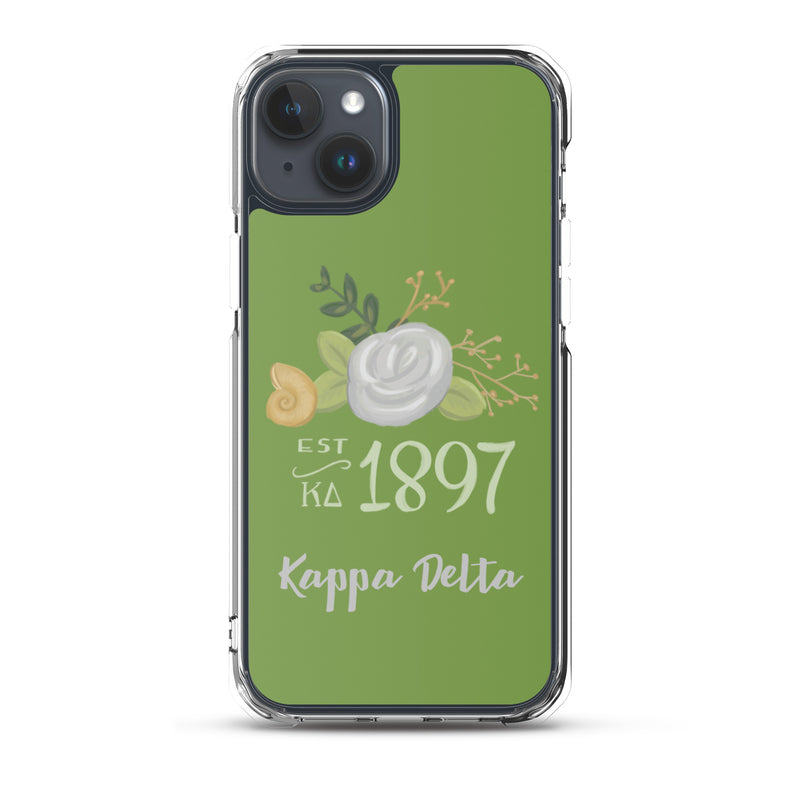Kappa Delta 1897 Founders Day Green iPhone 15 Plus Case