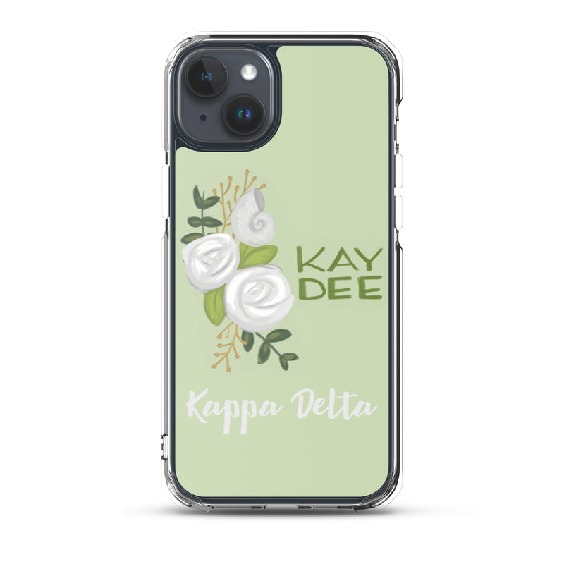 Kay Dee Rose Light Green iPhone 15 Plus Case