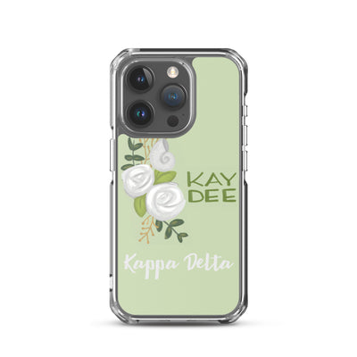 Kay Dee Rose Light Green iPhone 15 Pro Case