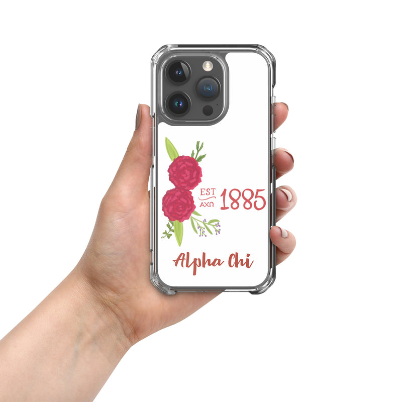 Alpha Chi Omega 1885 Founding Date White iPhone 15 Pro Case