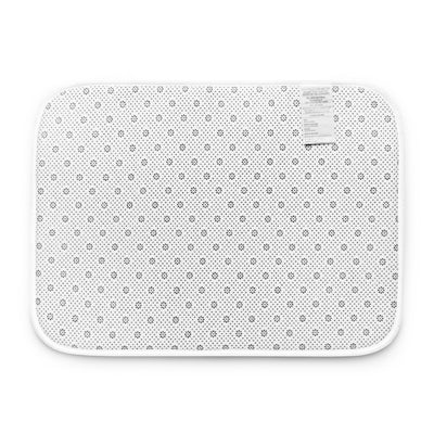 Delta Sigma Phi green bath mat showing memory foam backing for comfort