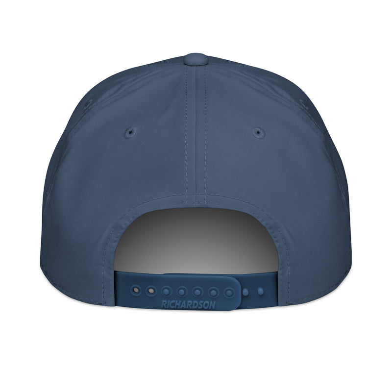 Delta Sigma Phi Classic Rope Cap in blue showing  back of cap