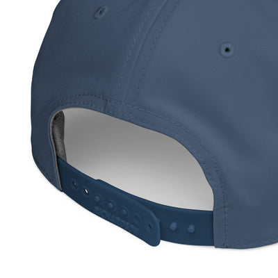 Delta Sigma Phi Classic Rope Cap in blue showing  back of cap in detail view