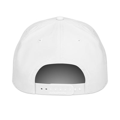 Delta Sigma Phi Classic Rope Cap in white showing  back of cap in detail view