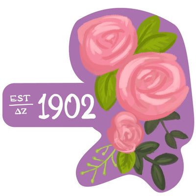 Delta Zeta Sorority Sticker with 1902 design and Dee Zee letters