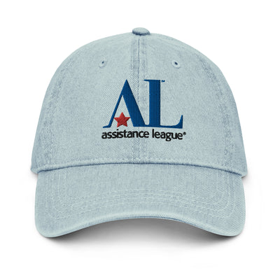 Assistance League Embroidered Denim Hat in front view