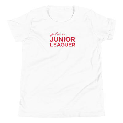 Future Junior Leaguer kid's t-shirt shown flat