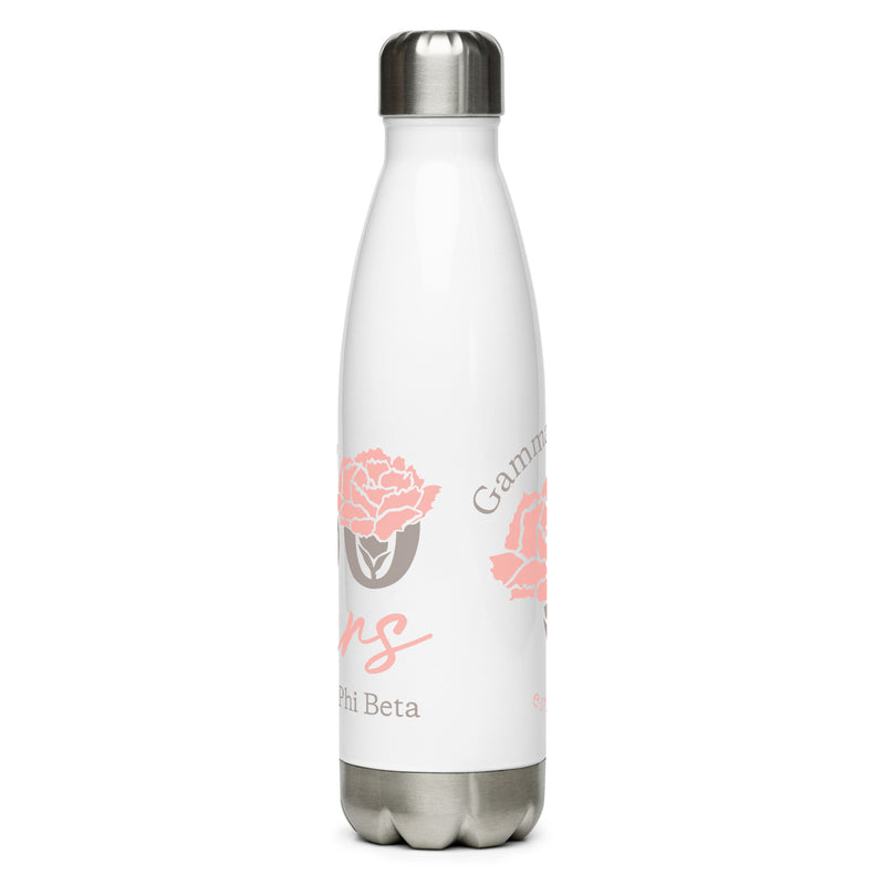 G Phi Double Design 150th Anniversary Water Bottle showing design on both sides