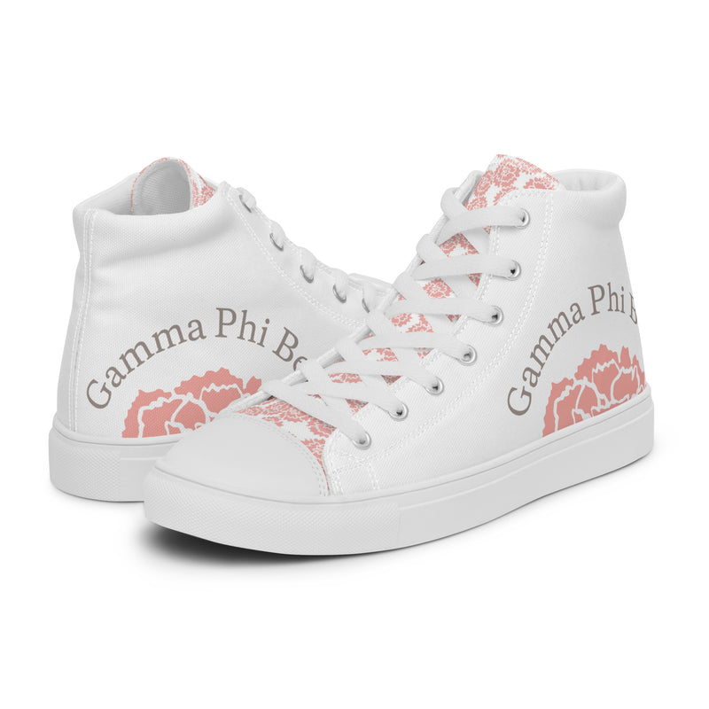 G Phi 150th Anniversary Carnation High Tops, White side by side