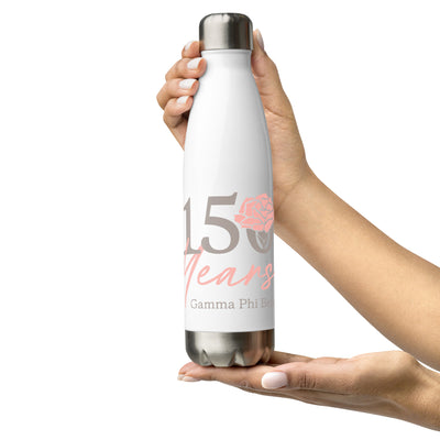 Gamma Phi Beta 150th Anniversary Water Bottle in model's hands