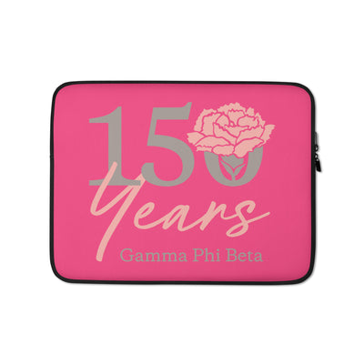 Gamma Phi Beta 150th Anniversary Laptop Sleeve in 13" size