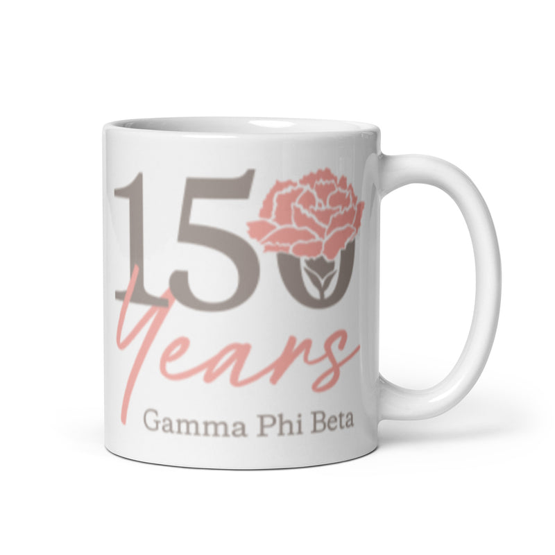 Gamma Phi Beta 150th Anniversary Mug in 11 oz size