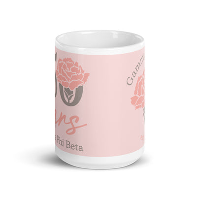 Gamma Phi Beta 150th Anniversary Mug in 15 oz size showing design on both sides