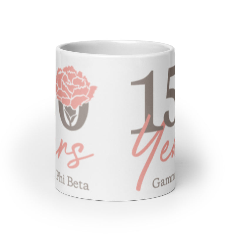 Gamma Phi Beta 150th Anniversary Mug in 20 oz Mug size showing side of mug