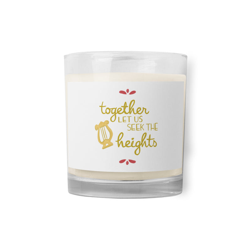AXO Heights Glass Jar Soy Wax Candle showing front