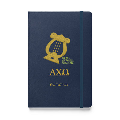 AXO Real.Strong.Women Hardcover Journal in Navy Blue