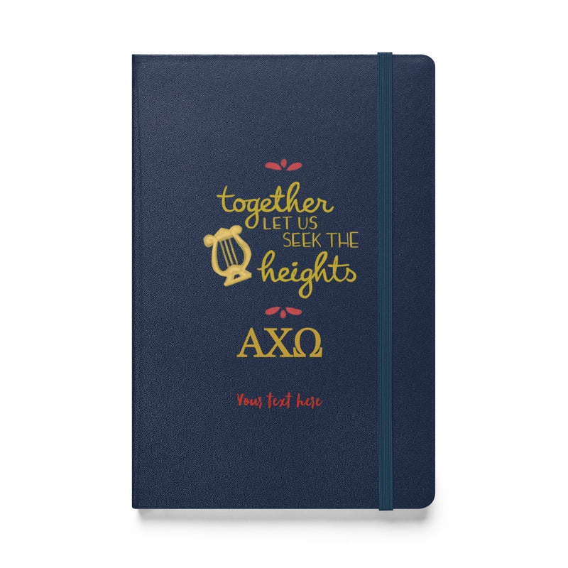 AXO Together Let Us Seek the Heights Journal in Navy blue