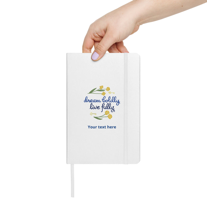Kappa Kappa Gamma Dream Boldly. Live Fully. Journal in white in woman&