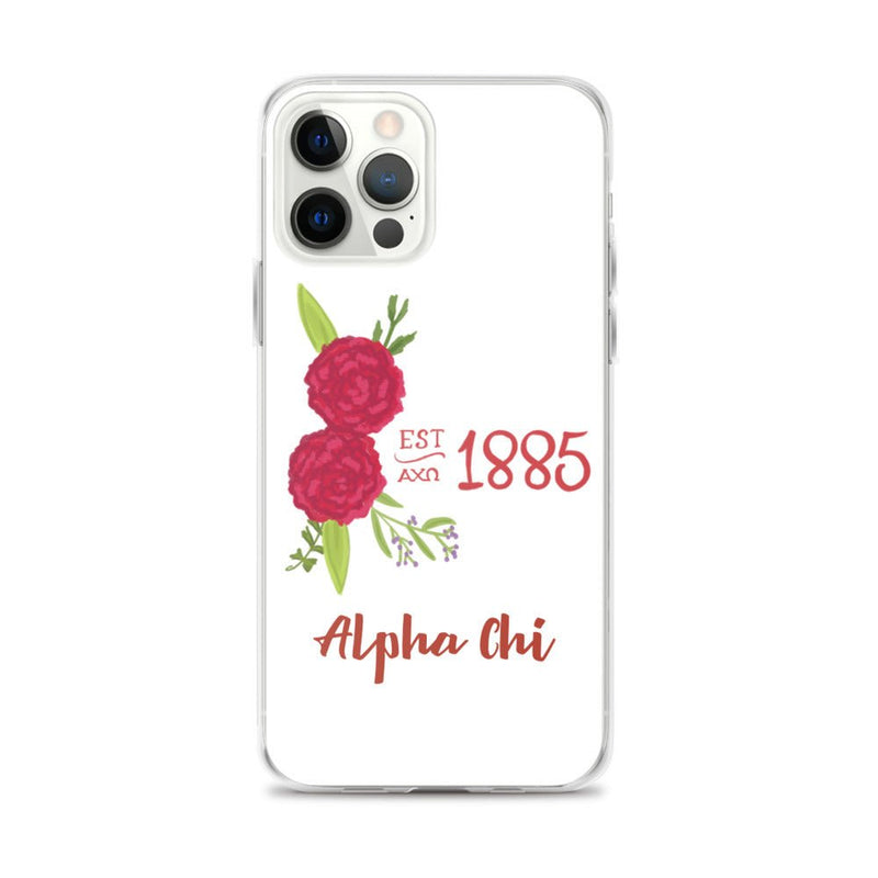 Alpha Chi Omega 1885 Founding Date White iPhone 12 Pro Max Case