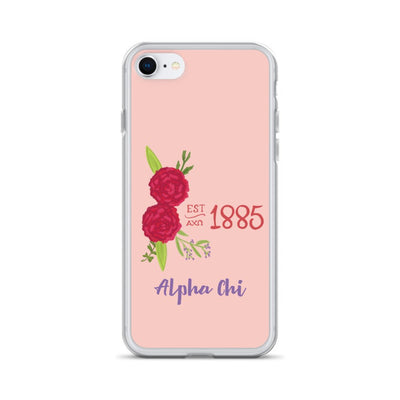 Alpha Chi Omega 1885 Founding Year Pink iPhone Case