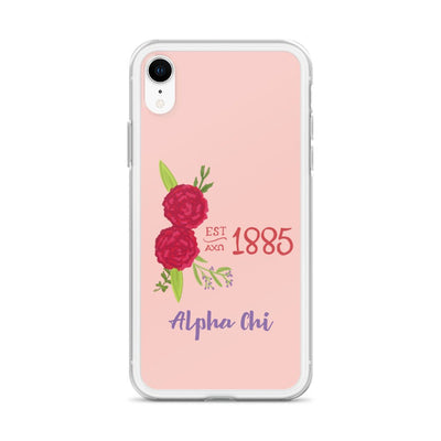 Alpha Chi Omega 1885 Founding Year Pink iPhone XR Case