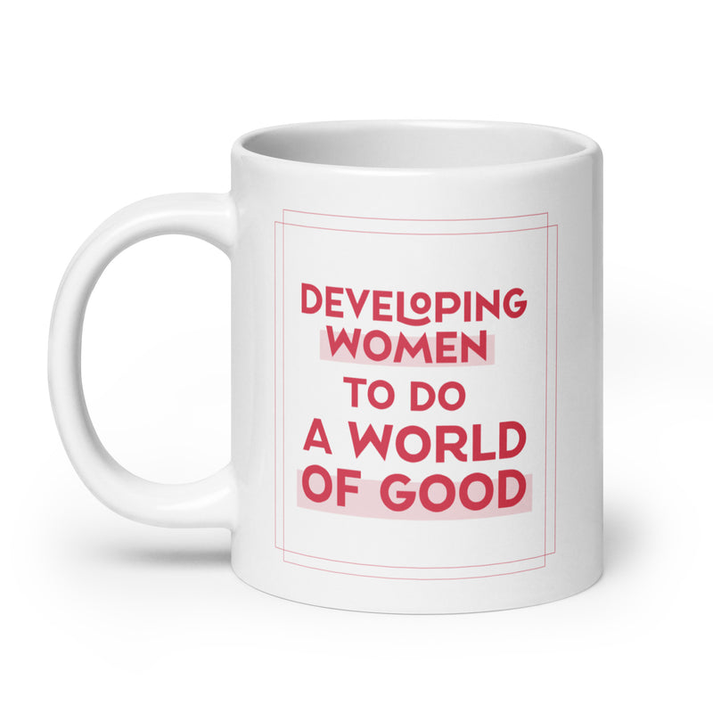 Elevate your morning ritual with a Junior League Developing Women 11 oz Coffee Mug showing reverse side 