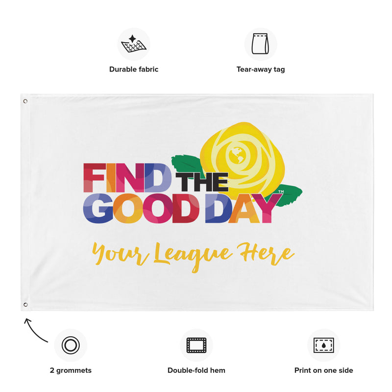 Junior League Find the Good Day Flag showing product details